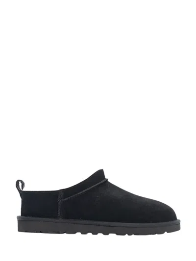Ugg Men's 100% Leather Slide Sandals In Black