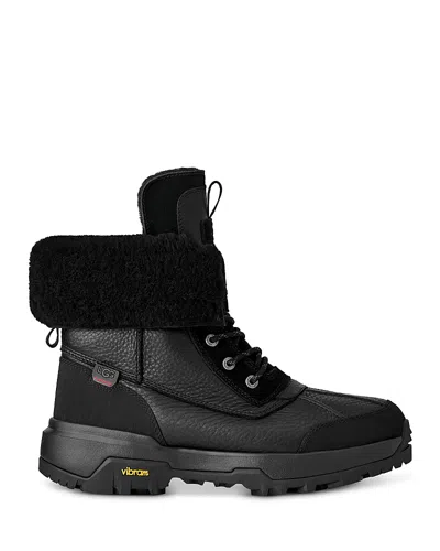 Ugg Men's Adirondack Xxv Faux Fur Lined Waterproof Lace Up Boots In Black