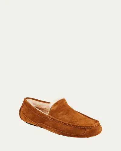 Ugg Men's Ascot Suede Slippers In Black
