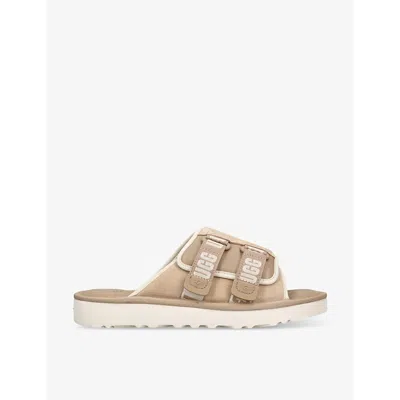 Ugg Goldencoast Strap Sliders In Beige Suede-neutral