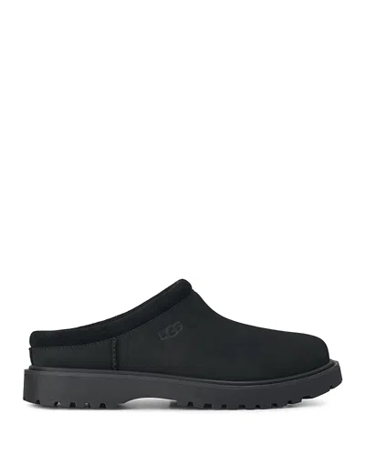 Ugg Men's Birch Clog Ii Nubuck & Suede Waterproof Mules In Black
