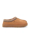 Ugg Tasman Mens Suede Slip On Sheepskin Slippers In Brown