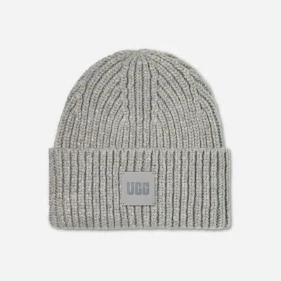 Ugg ® Men's Chunky Rib Beanie Polyester Blend In Cobble