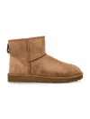 Ugg Ankle-height Soft Suede Boot With Textured Sole In Brown