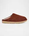 Ugg Men's Classic Slip-on Shaggy Suede Slippers In Red