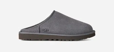 Ugg ® Men's Classic Slip-on Sheepskin Slippers In Dark Grey In Blue