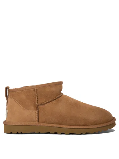 Ugg Men's Classic Ultra Mini Rubber Ankle Boots In Brown