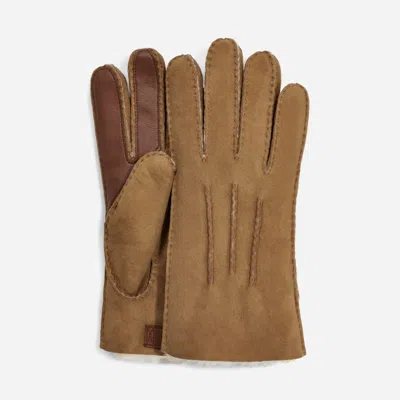 Ugg ® Men's Contrast Sheepskin Tech Glove In Brown/