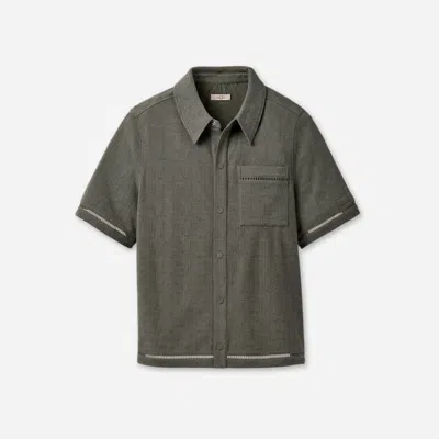 Ugg ® Men's Devyn Short Sleeve Shirt Tops In Green Grey