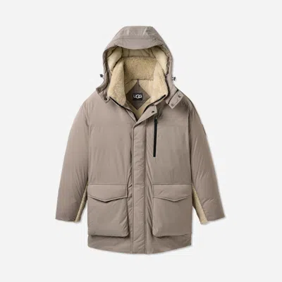 Ugg ® Men's Eamon Down Parka Jacket Polyester In Cobble Grey In Neutral