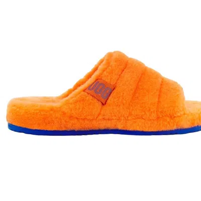 Ugg Fluff You Mens Fur Slip On Slide Slippers In Orange