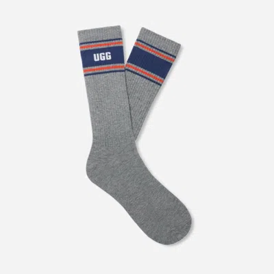Ugg ® Men's Josias Varsity Crew In Grey Heather/amalfi In Blue