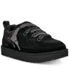 Ugg Lo Lowmel Suede Lace Up Trainers In Black