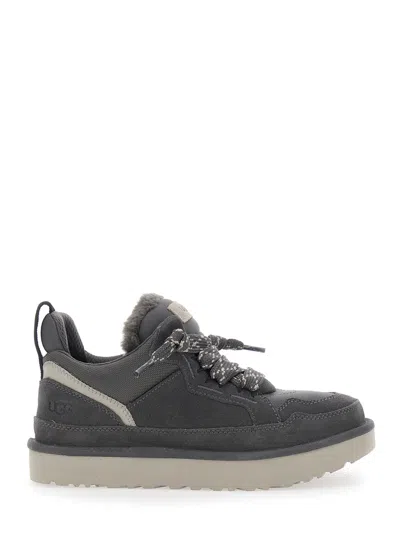 Ugg Men's Lowmel Leather-lined Laceless Sneakers With Rubber Sole In Black