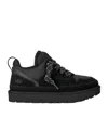 Ugg Lace-up Sneakers Featuring Pull Tab In Black