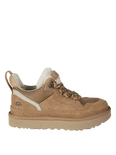 Ugg Lowmel Suede-blend Padded Low-top Sneakers In Multi