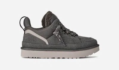Ugg ® Men's Lowmel Suede/textile/recycled Materials Shoes In Charcoal/goat In Gray
