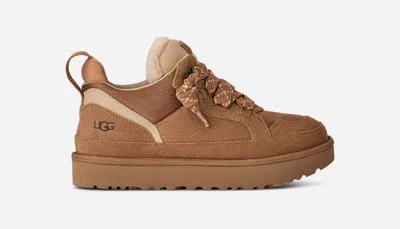 Ugg ® Men's Lowmel Suede/textile/recycled Materials Shoes In Chestnut In Brown