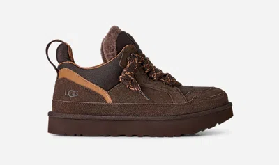 Ugg Lowmel Shearling-trim Panelled Sneakers In Brown