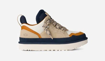Ugg ® Men's Lowmel Suede/textile/recycled Materials Shoes In Moonlight/autumn Sepia/dark Indigo In Multi