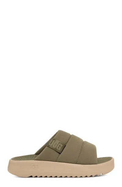 Ugg Men's Maxxer Slide In Moss Green In Animal Print