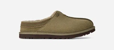 Ugg ® Men's Neuman Leather Sheepskin Slippers In Burnt Olive In Green