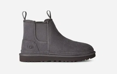 Ugg ® Men's Neumel Chelsea Suede Classic Boots In Dark Grey In Gray