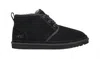Ugg Suede Neumel Lace-up Boots In Black