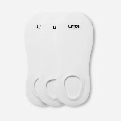 Ugg ® Men's Oliver No Show 3 Pack Cotton Blend In White