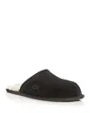 Ugg Scuff Suede Slippers In Black