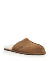 Ugg Hyde Shearling-lined Suede Slippers In Chesnut