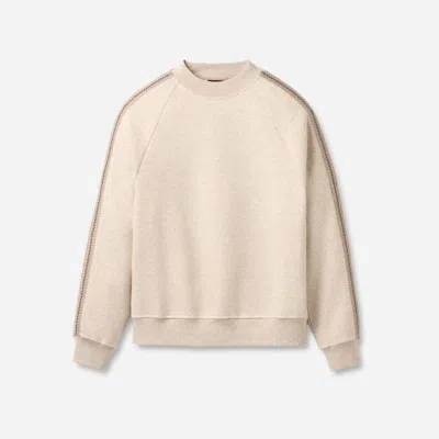 Ugg ® Men's Tasman Crewneck Cotton Blend Tops In Caribou Heather In Brown