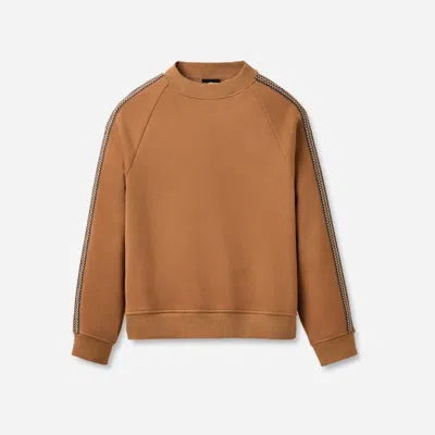 Ugg ® Men's Tasman Crewneck Cotton Blend Tops In Chestnut In Brown