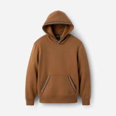 Ugg ® Men's Tasman Hoodie Cotton Blend/recycled Materials Tops In Chestnut In Multi