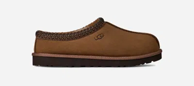 Ugg ® Men's Tasman Ii Nubuck Sheepskin Slippers In Dark Chestnut In Brown