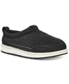 Ugg Tasman Mens Padded Insole Leather Slide Slippers In Black