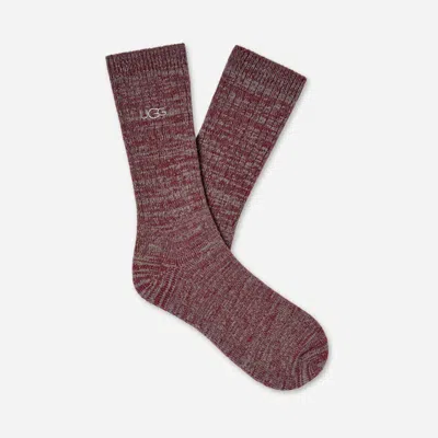Ugg ® Men's Trey Rib Knit Crew Polyester Blend/recycled Materials In Coffee Berry In Brown