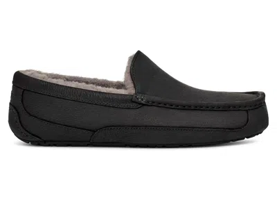 Pre-owned Ugg Men's  Ascot Matte Slipper Sneakers In Black