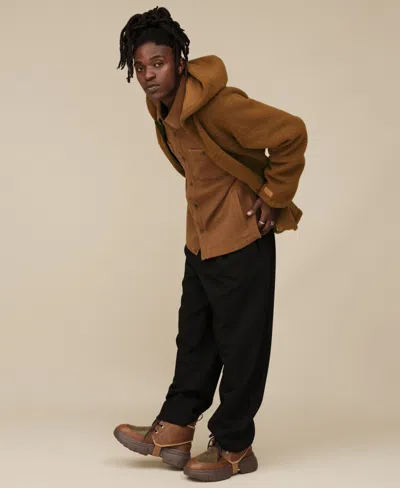 Ugg Men's  Braid Full-zip Hoodie In Brown