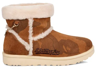 Pre-owned Ugg Men's  Classic Mini Boot A Bathing Ape Sneakers In Chestnut
