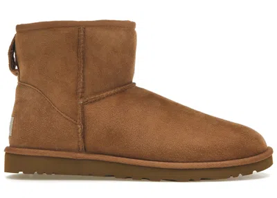Pre-owned Ugg Men's  Classic Mini Boot Sneakers In Chestnut