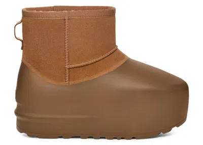 Pre-owned Ugg Men's  Classic Mini Pumped Molded Boot Sneakers In Chestnut