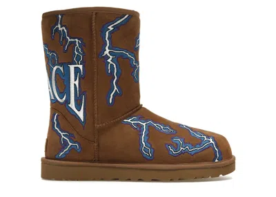 Pre-owned Ugg Men's  Classic Short Boot Palace Lightning Sneakers In Chestnut