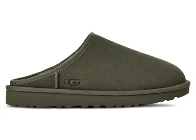 Pre-owned Ugg Men's  Classic Slipon Slipper Sneakers In Woodland Green