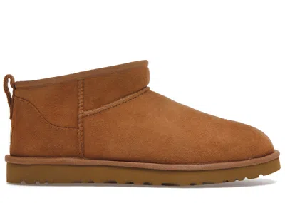 Pre-owned Ugg Men's  Classic Ultra Mini Boot Sneakers In Chestnut