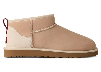 Pre-owned Ugg Men's  Classic Ultra Mini Boot Sneakers In Driftwood/biking Red