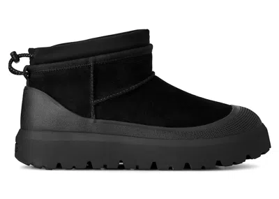 Pre-owned Ugg Men's  Classic Ultra Mini Weather Hybrid Boot Sneakers In Black