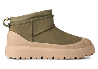 Pre-owned Ugg Men's  Classic Ultra Mini Weather Hybrid Boot Sneakers In Burnt Olive/mustard Seed