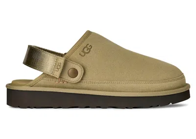 Pre-owned Ugg Men's  Goldencoast Clog Ii Sneakers In Muted Brass/magnolia Leaf