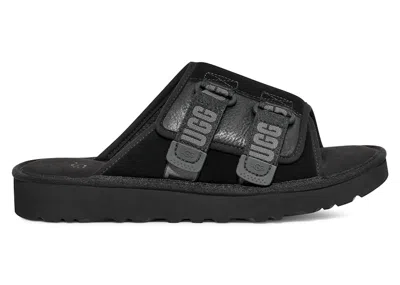 Pre-owned Ugg Men's  Goldencoast Strap Slide Sneakers In Black